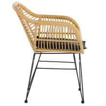 Afbeelding in Gallery-weergave laden, Trendy fauteuil set van 2 in rotan look, naturel