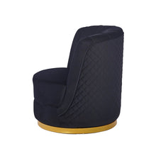 Afbeelding in Gallery-weergave laden, Draaifauteuil van zwart fluweel