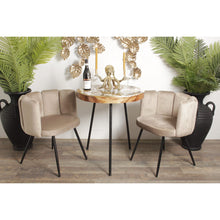 Afbeelding in Gallery-weergave laden, High Five eetkamerstoel Zandwit Velvet, set van 2