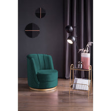 Afbeelding in Gallery-weergave laden, Fluwelen draaifauteuil groen