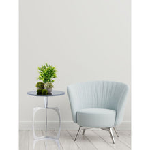 Afbeelding in Gallery-weergave laden, Ronde bijzettafel van aluminium met marmeren blad