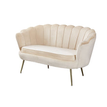 Afbeelding in Gallery-weergave laden, Fluwelen schelpenbank beige