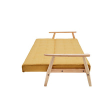 Afbeelding in Gallery-weergave laden, Scandinavische slaapbank geel – Stijlvol en multifunctioneel design