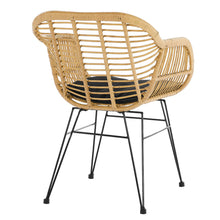 Afbeelding in Gallery-weergave laden, Trendy fauteuil set van 2 in rotan look, naturel