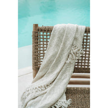 Afbeelding in Gallery-weergave laden, Luxe Handgeweven Katoenen Plaid - Crème