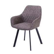 Afbeelding in Gallery-weergave laden, Set van 2 gestoffeerde stoelen met microvezel bekleding Taupe