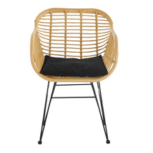 Afbeelding in Gallery-weergave laden, Trendy fauteuil set van 2 in rotan look, naturel