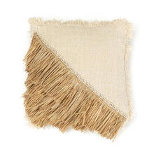 Afbeelding in Gallery-weergave laden, Katoenen Kussenhoes Raffia - Naturel Wit - 60x60