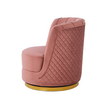 Afbeelding in Gallery-weergave laden, Draaifauteuil in roze fluweel