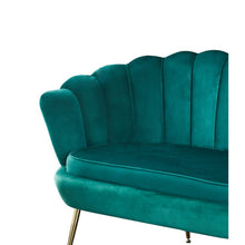 Afbeelding in Gallery-weergave laden, Fluwelen schelpenbank groen