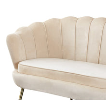 Afbeelding in Gallery-weergave laden, Fluwelen schelpenbank beige