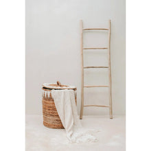 Afbeelding in Gallery-weergave laden, Luxe Handgeweven Katoenen Plaid - Crème