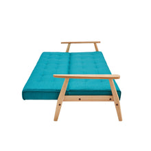 Afbeelding in Gallery-weergave laden, Scandinavische slaapbank groen – Stijlvol en multifunctioneel design