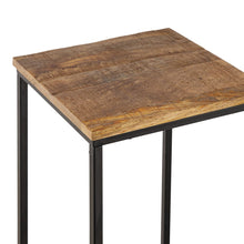 Afbeelding in Gallery-weergave laden, Set van twee bloemenzuilen van massief mangohout