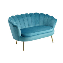 Afbeelding in Gallery-weergave laden, Fluwelen schelpenbank blauw