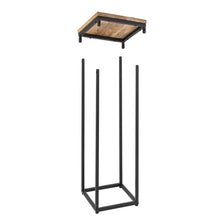 Afbeelding in Gallery-weergave laden, Set van twee bloemenzuilen van massief mangohout