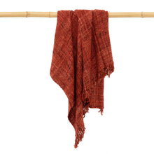 Afbeelding in Gallery-weergave laden, Luxe Handgeweven Katoenen Plaid - Kersenrood