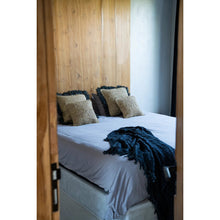 Afbeelding in Gallery-weergave laden, Luxe Handgeweven Katoenen Plaid - Zwart Marine