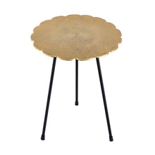 Afbeelding in Gallery-weergave laden, Bijzettafel metalen decotafel Hilton ø 35 x H 46 cm rond aluminium met structuur