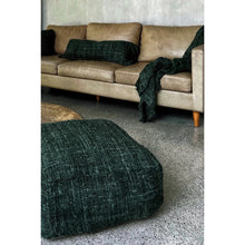 Afbeelding in Gallery-weergave laden, Stijlvolle katoenen poef - Bosgroen