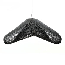 Afbeelding in Gallery-weergave laden, Handgemaakte Rotan Hanglamp - Zwart - XXL