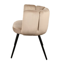 Afbeelding in Gallery-weergave laden, High Five eetkamerstoel Zandwit Velvet, set van 2