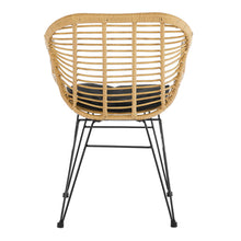 Afbeelding in Gallery-weergave laden, Trendy fauteuil set van 2 in rotan look, naturel