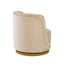 Afbeelding in Gallery-weergave laden, Draaifauteuil in beige fluweel