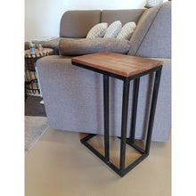Afbeelding in Gallery-weergave laden, Bijzettafel banktafel laptoptafel C-tafel 40x60x25 cm Liverpool metalen frame zwart of wit