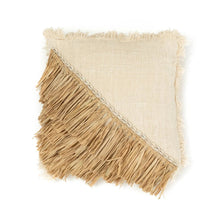 Afbeelding in Gallery-weergave laden, Katoenen Kussenhoes Raffia - Naturel Wit - 40x40
