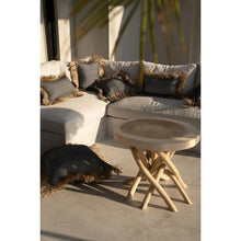 Afbeelding in Gallery-weergave laden, Katoenen kussenhoes 'Bonita' - Naturel Zwart - 30x50 cm