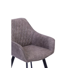 Afbeelding in Gallery-weergave laden, Set van 2 gestoffeerde stoelen met microvezel bekleding Taupe