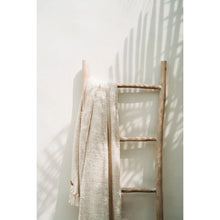 Afbeelding in Gallery-weergave laden, Luxe Handgeweven Katoenen Plaid - Crème