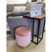 Afbeelding in Gallery-weergave laden, Bijzettafel banktafel laptoptafel C-tafel 40x60x25 cm Liverpool metalen frame zwart of wit