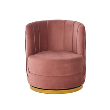 Afbeelding in Gallery-weergave laden, Draaifauteuil in roze fluweel
