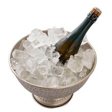 Afbeelding in Gallery-weergave laden, Wijnkoeler flessenkoeler metaal ø 29 cm champagnekoeler rond zilver goud ijskoeler champagnekoeler