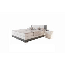 Afbeelding in Gallery-weergave laden, Luxueus Boxspringbed 200 x 200 cm LED wit/grijs kunstleder