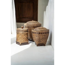 Afbeelding in Gallery-weergave laden, Handgeweven Rotan Mand