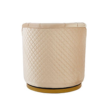Afbeelding in Gallery-weergave laden, Draaifauteuil in beige fluweel