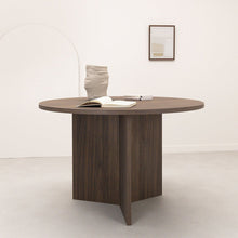 Afbeelding in Gallery-weergave laden, Ronde Eettafel Mae, 120 cm, Bruin Notenhout