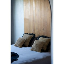 Afbeelding in Gallery-weergave laden, Kussenhoes Raffia Vierkant - Naturel Zwart - 60x60 cm