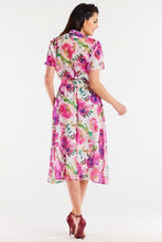Afbeelding in Gallery-weergave laden, Chiffon jurk met verstelbare taille en ceintuur