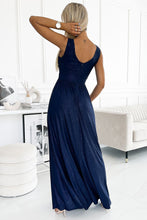Afbeelding in Gallery-weergave laden, Elegante lange jurk met split