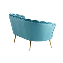 Afbeelding in Gallery-weergave laden, Fluwelen schelpenbank blauw