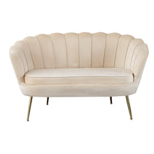 Afbeelding in Gallery-weergave laden, Fluwelen schelpenbank beige