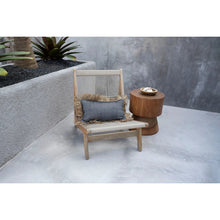 Afbeelding in Gallery-weergave laden, Katoenen kussenhoes 'Bonita' - Naturel Zwart - 30x50 cm