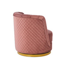 Afbeelding in Gallery-weergave laden, Draaifauteuil in roze fluweel