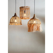 Afbeelding in Gallery-weergave laden, De Abaca Vogelkooi Hanger - Naturel - M