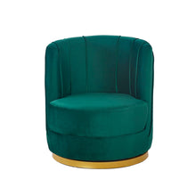 Afbeelding in Gallery-weergave laden, Fluwelen draaifauteuil groen