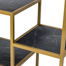 Afbeelding in Gallery-weergave laden, Vakkenkast 'Guus' 80 x 200cm, kleur goud / zwart marmer